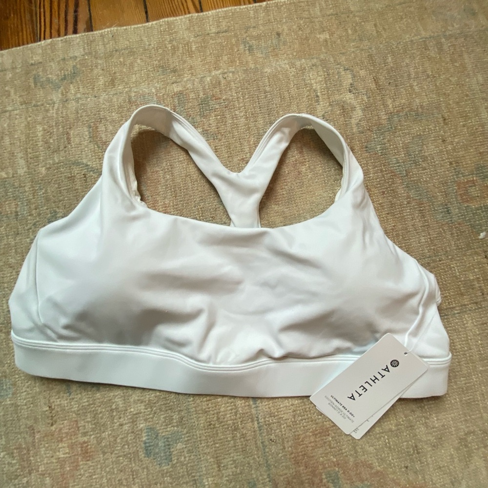 Athleta White Racerback Sports Bra